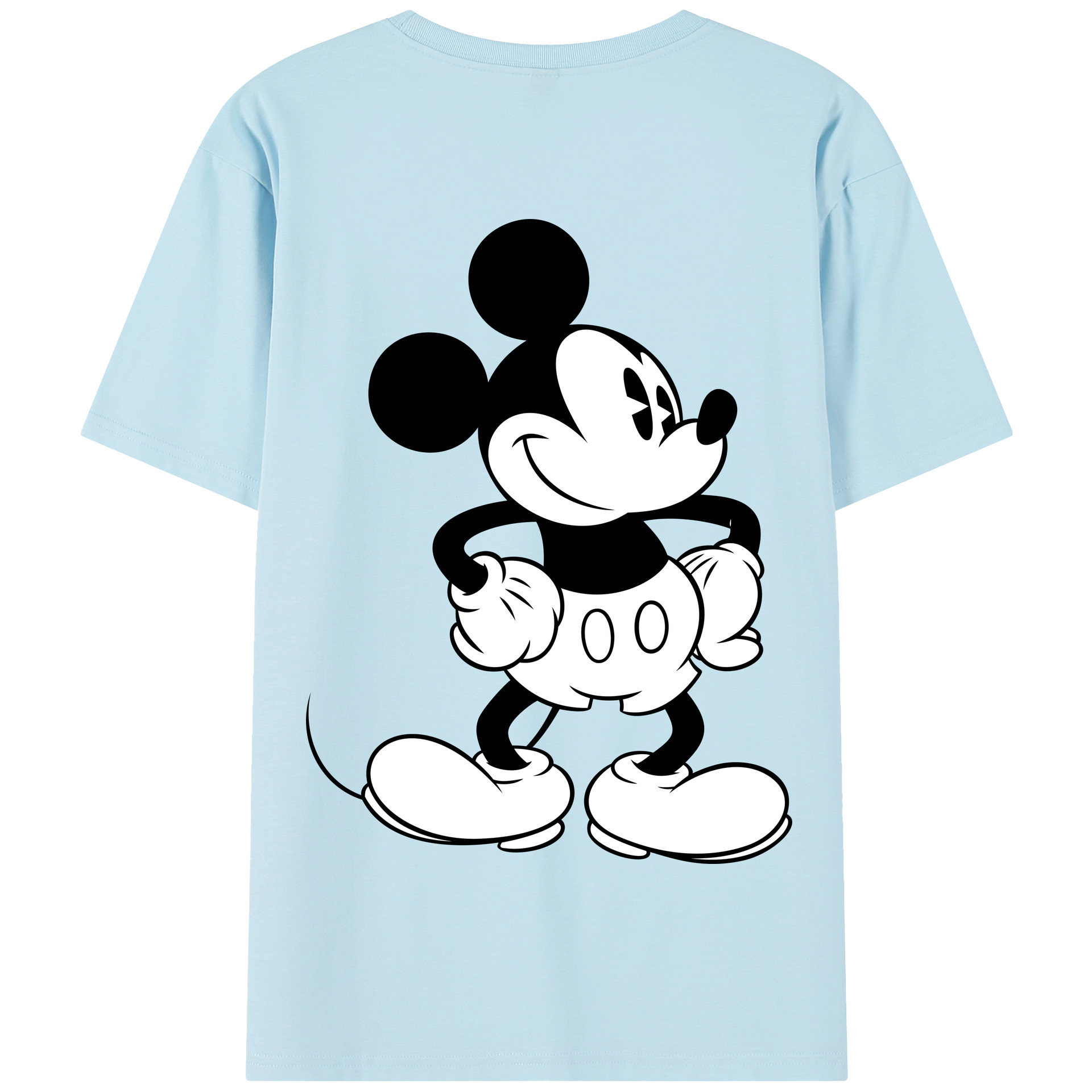（画像用） ミッキーマウス Mickey Mouse 綿100％半袖Tシャツ（背面プリント）
